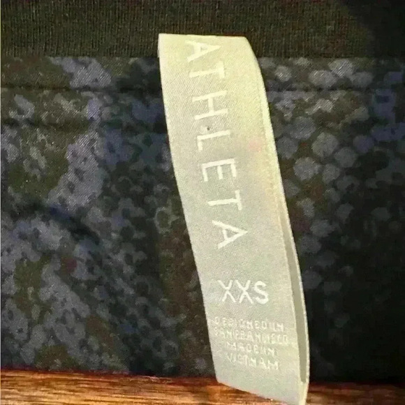 Athleta Brooklyn Reptile Snake Print Track Bomber Zip Jacket Size XXS - Picture 5 of 8